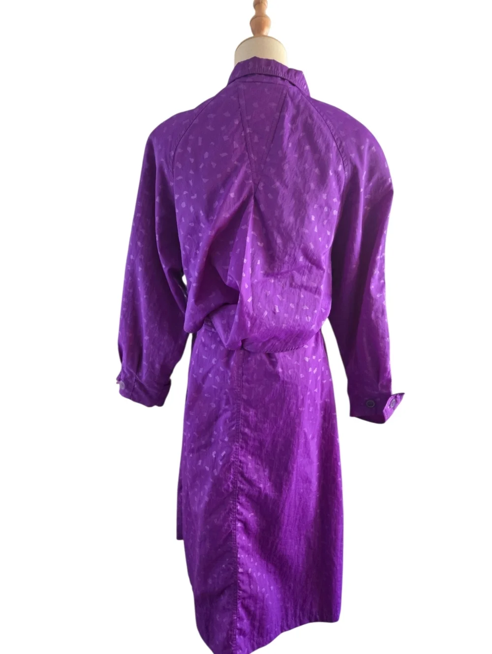 Amanda Smith Vintage  Purple Nylon Trench Coat